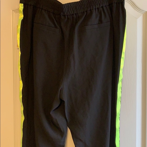 Michael Kors Black Joggers Green Stripe Size Large - Picture 3 of 5